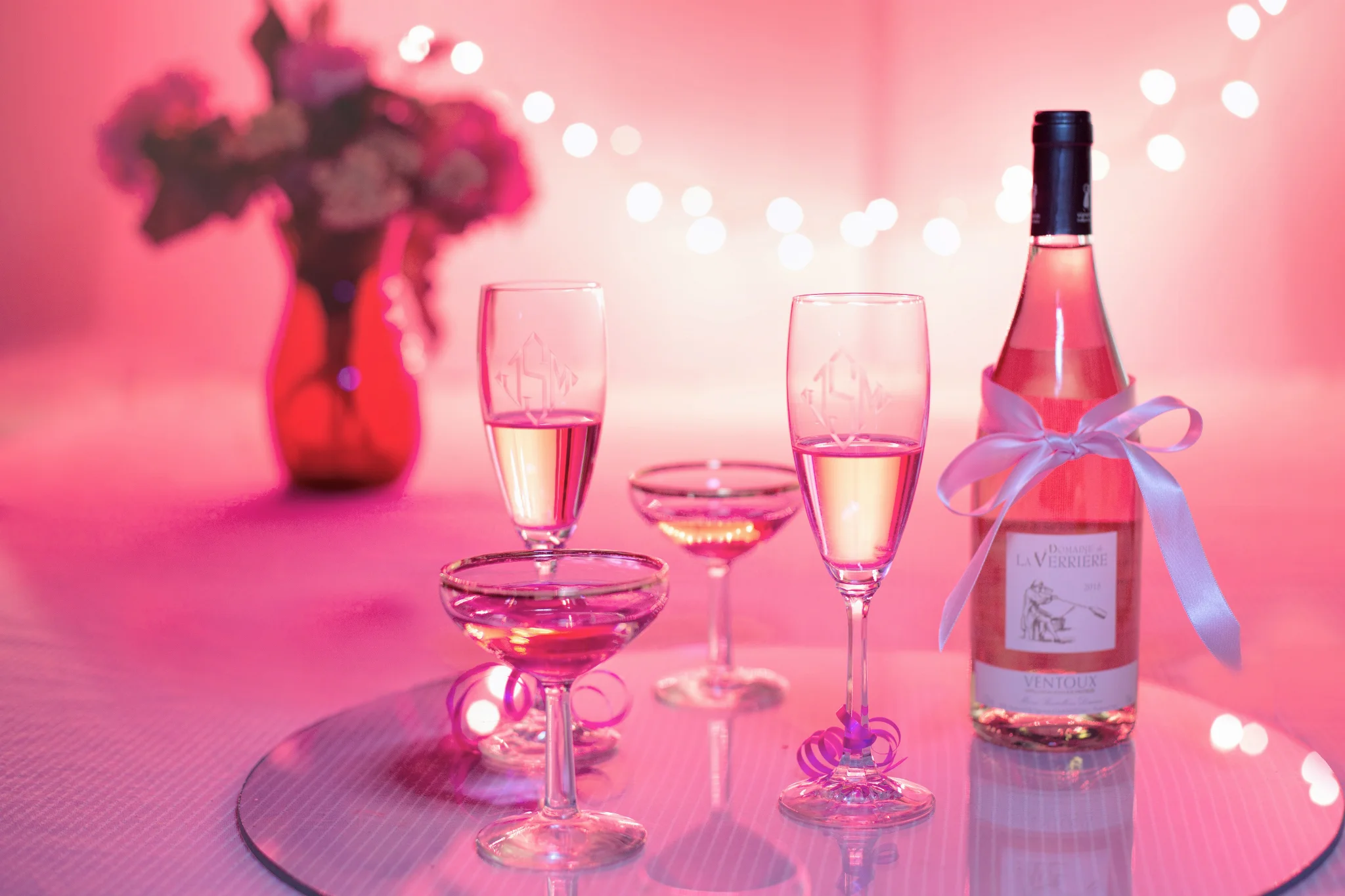 Pink Wine and Candlelight Party