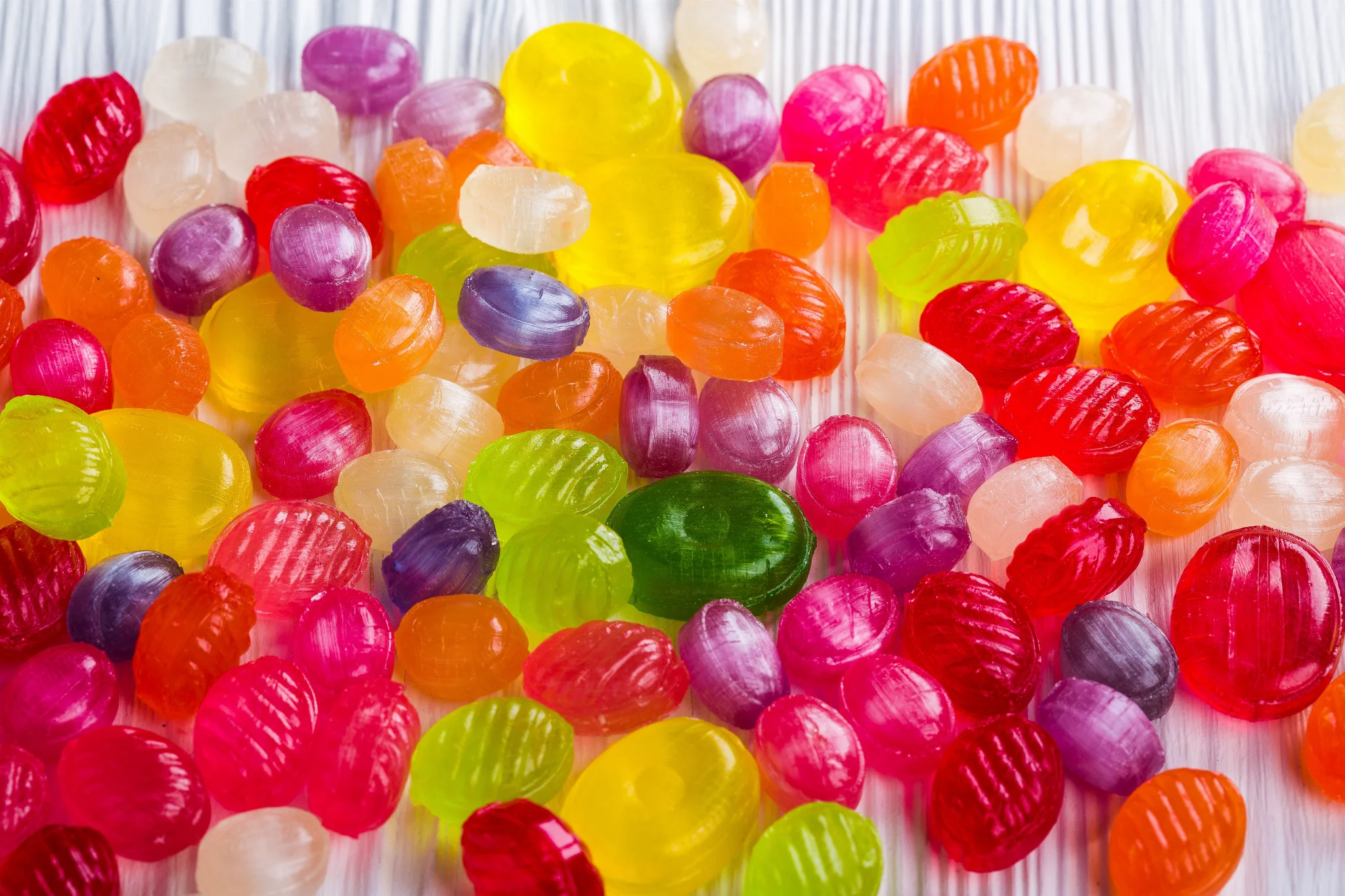 Glistening colorful gummy candy