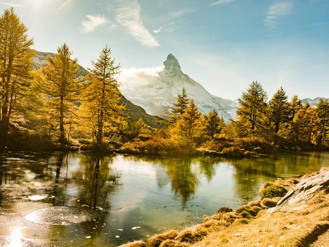 Matthorn Peak Autumn Reflection