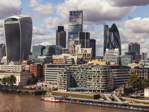 London Financial District Skyline