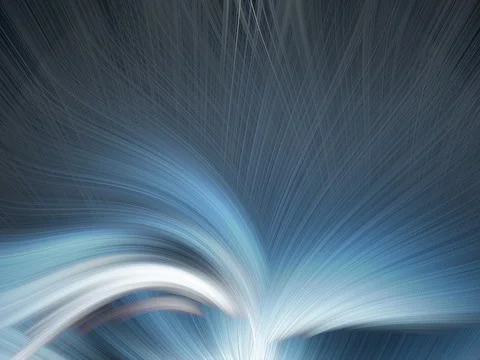 Icy Blue Visual Storm Abstract Dynamic Blur Light Track Art