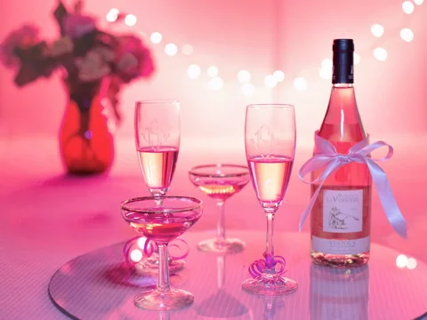 Pink Wine and Candlelight Party
