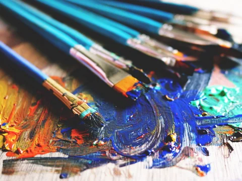 Brush and impasto texture